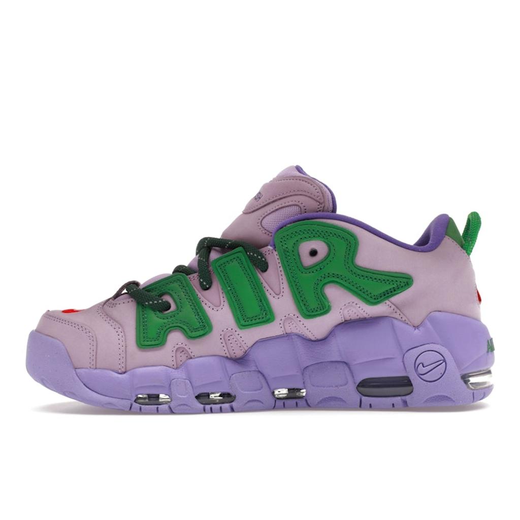Nike AMBUSH X Air More Uptempo Low Lilac Unisex Sneakers Purple Apple-Green University-Red FB1299-500