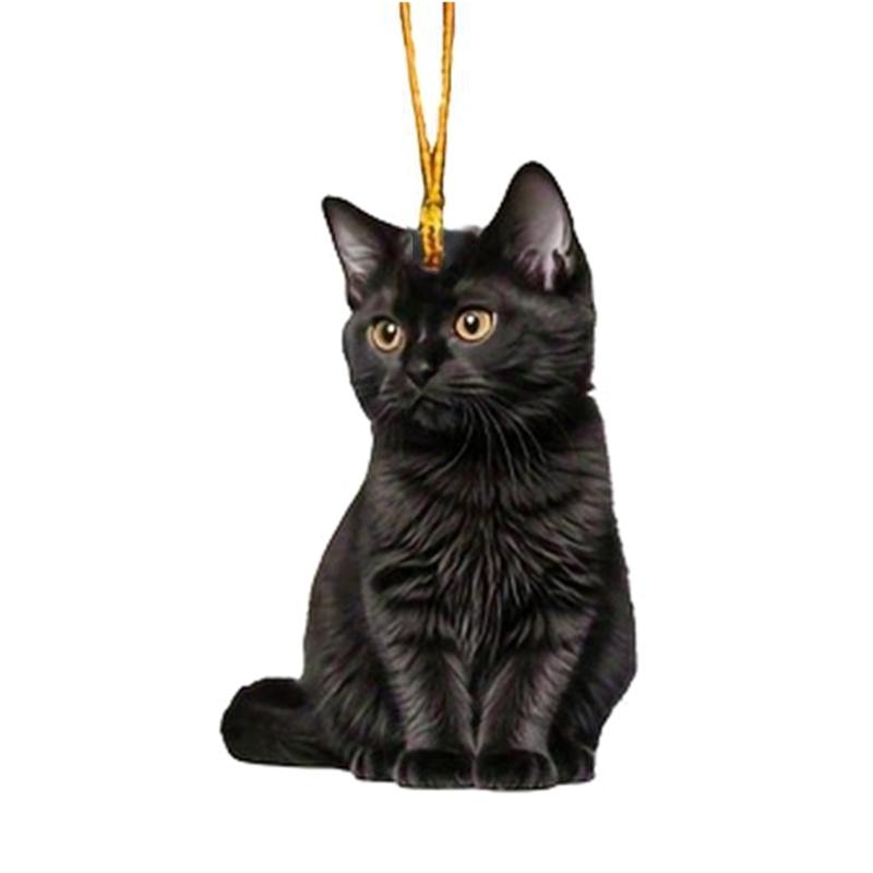

Attractive Black Cats Car Mirror Accessory Car Rearview Mirror Charm Enhances Interior Atmosphere & Reduces Driving Fatigue