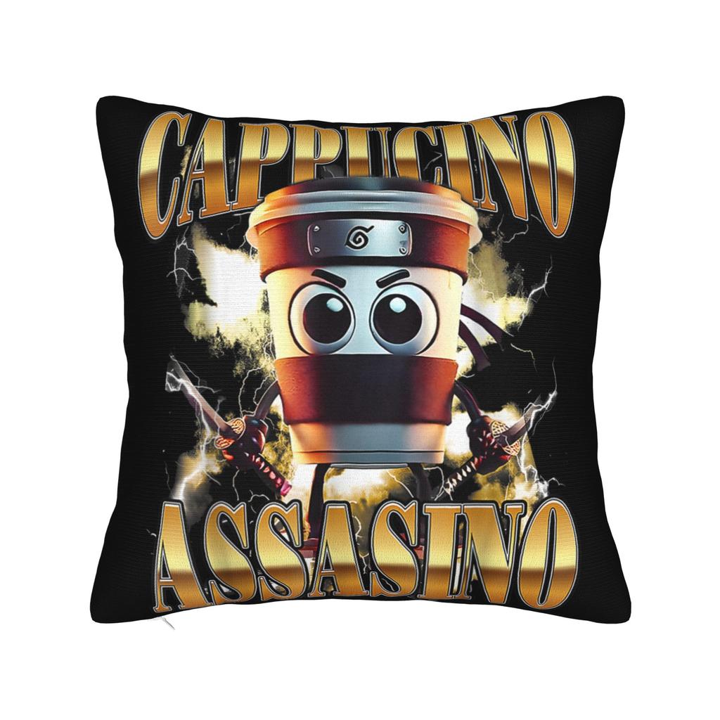 Italian Brainrot Characters Funny Meme Popular Pillowcase Printed Cushion Cover Decorations  Pillow Case Cover Sofa
