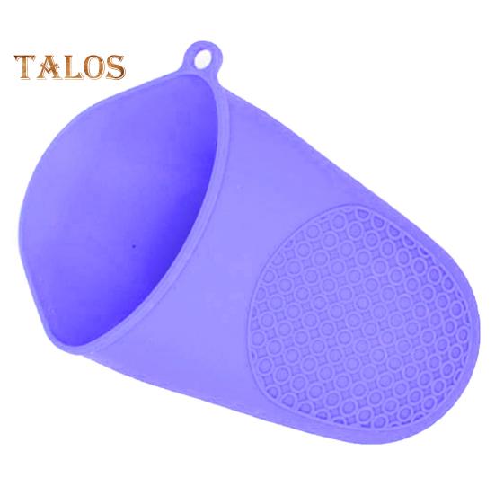 

1 шт. зажим для рук, высокая термостойкость, Нескользящие многоразовые креативные бытовые кухонные силиконовые варежки для микроволновой печи, кухонные гаджеты синий