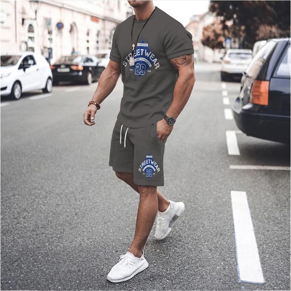 Summer Trend 2-Piece Short Sleeve Suit Oversized Casual Fashion Breathable Sports Clothing Street Personalized Two-Piece Set