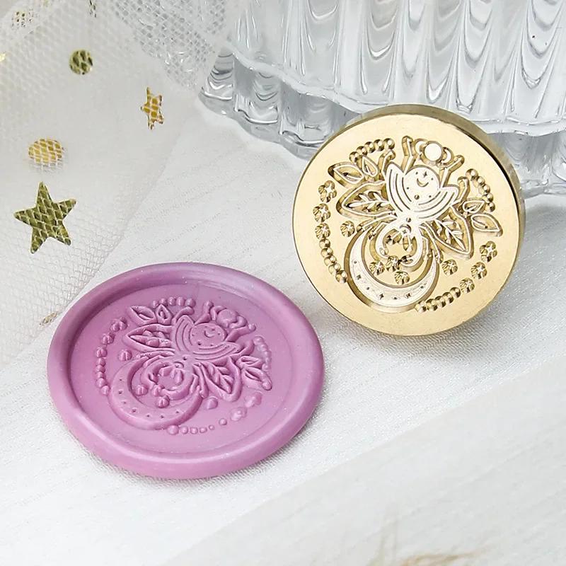 Wax Seal Stamp Moon Stars Vintage Sealing Stamp Head For Cards Craft Envelopes Wedding Wax Lacquer for Seals Scrapbooking