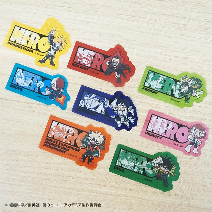 Confect My Hero Academia Double Clear Stickers Toy F-toys Die-Cut (Full Set) Gum/Candy [Box Set/15-Piece Set]