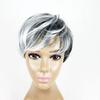 Wig Female European And American Fashion Short Hair Female Black And White Chemical Fiber Headgear