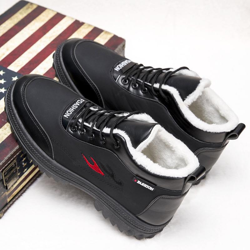 Winter High-top Fleece Cotton Shoes Warm Casual Shoes for Outdoor Sports