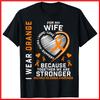 MS Ich trage Orange für meine Frau Multiple Sklerose Bewusstsein Schwarzes Baumwoll-T-Shirt Unisex T-Shirt
