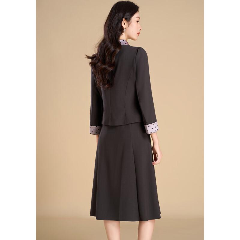 Kebeier Women's Suit Jacket & Shirt Dress Two-Piece Set