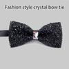 Mens Rhinestones Pre-Tied Bowtie Neckwear for Wedding Banquets Party Neckwear