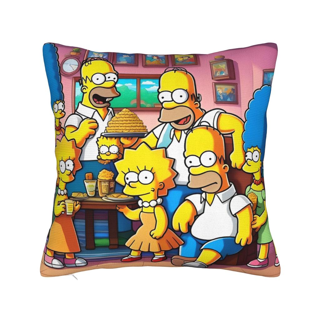 ציפיות לכריות נוי הפנים של S-Simpsons אביזרים לבית כיסוי ציפית לכרית זריקה עם רוכסן גדלים מרובים