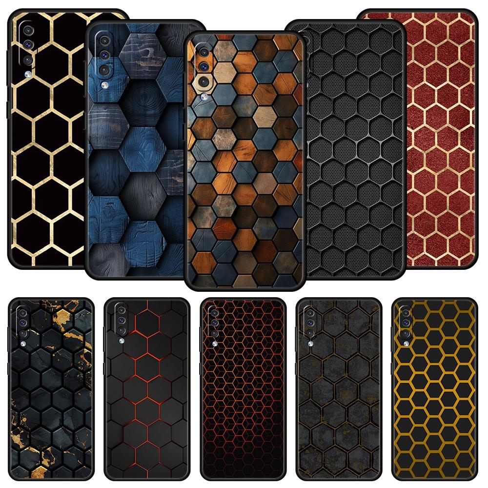 Honeycomb Pattern Phone Case For Samsung A26 A36 A56 A54 A52 A50 A70 A40 A12 A14 A16 A22 A24 A42 A34 A32 5G A04s A06 5G Cover