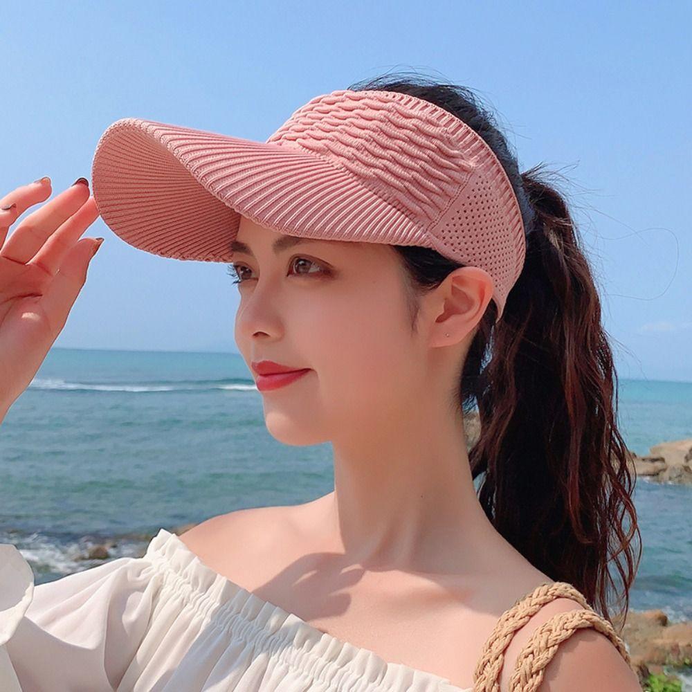 Polyester Empty Top Hat Anti-UV Sun Hats New Baseball Cap  Beach