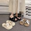 Pinch-in casual slippers, wear summer new small thick-bottomed comfortable beach cool slippers