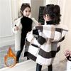 Winter Girls Lamb Fleece Coat Warm Hooded Outerwear Fashion Woolen Long Coat Children Clothing Teeange Girls Jackets 4-12Y