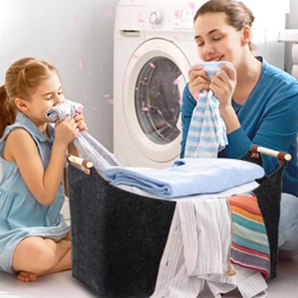 Extra Large Felt Firewood Basket Heavy Duty Clothes Storage Basket Fireplace Wood Bag  Wood Storage