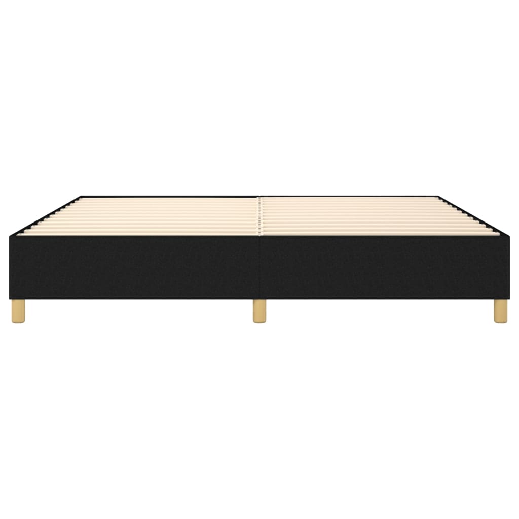 Box Spring Bed Frame Black 140 x 190 cm Fabric