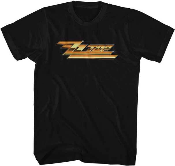 ZZ Top Ban Name Logo In Gold Men T Shirt Rock Music Band Merch XL