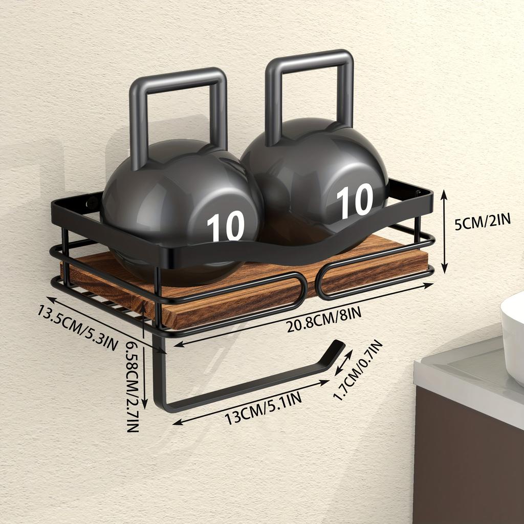 In-Stock Wall-Mounted Toilet Paper Holder for Bathroom & Hotel, Multi-Purpose Floating Shelf for Home Toilet, Roll Paper Storage