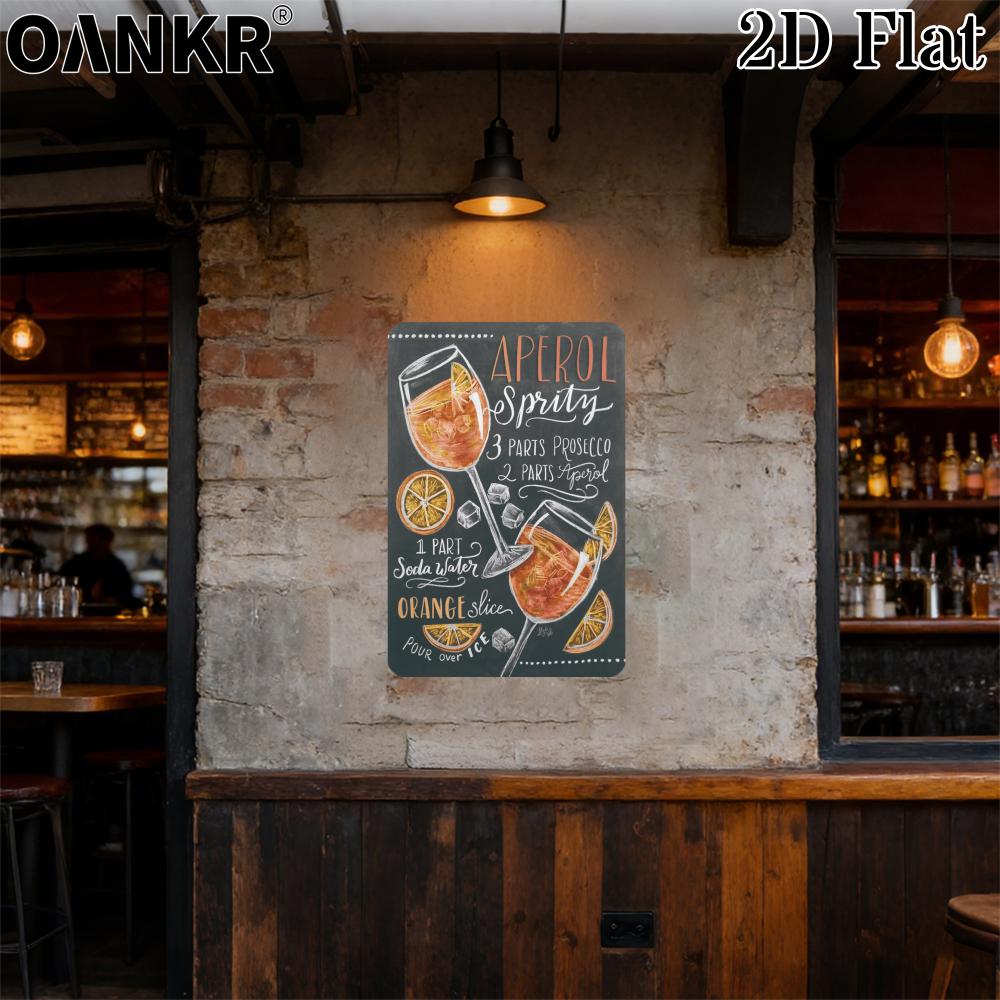 Vintage Art Cocktail Poster Metal Tin Sign Ideal Gift X Inch Aperol Spritz Recipe Metal Signs for Pub Bar Wall Decor Plaque