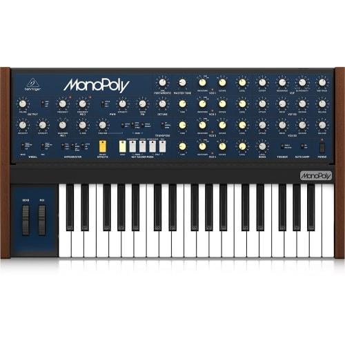 Behringer Analog Synthesizer, Polyphonic/Paraphonic, 37-Key, Monopoly, Blue