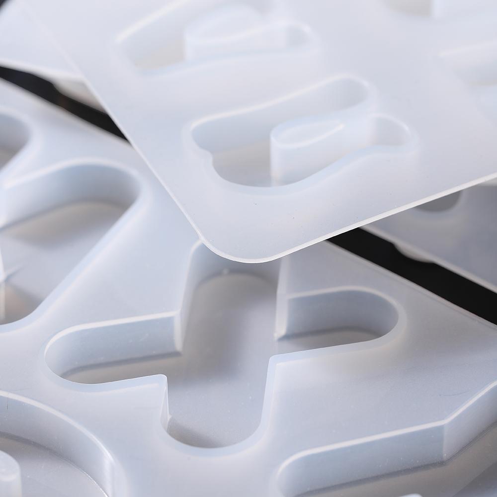 English Alphabet A-Z Epoxy Resin Silicone Mold Letter Number Keychain Earring Pendant DIY Crafts Casting Tool Resin Mould