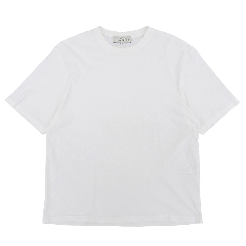 STUDIO NICHOLSON Excellent condition cotton short sleeve T-shirt, men's white, size M tops M whiteUsed