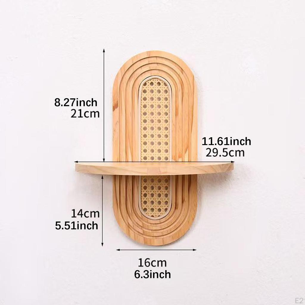 Shelf Home Decor Artistic Wall Mounted Hanging Rack for Flower Pots Figurines Display Books