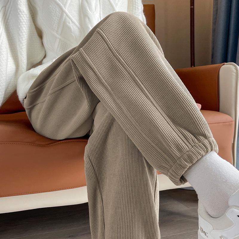 

Жіночі вельветові спортивні штани з шенілі на флісовій підкладці для осені/зими XL