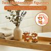 2Pcs Highland Cow Statue Home Ornament Resin Statue Ox Figurine for Home Bookshelf Office Table Decor Figurine As Birthday Gift