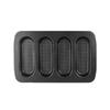 Dot Bun Pan, Perforated Carbon Steel Non-Stick Hotdog Bun Mold Bread Forms Crispy Mini Baguette Sandwich Baking Tray For