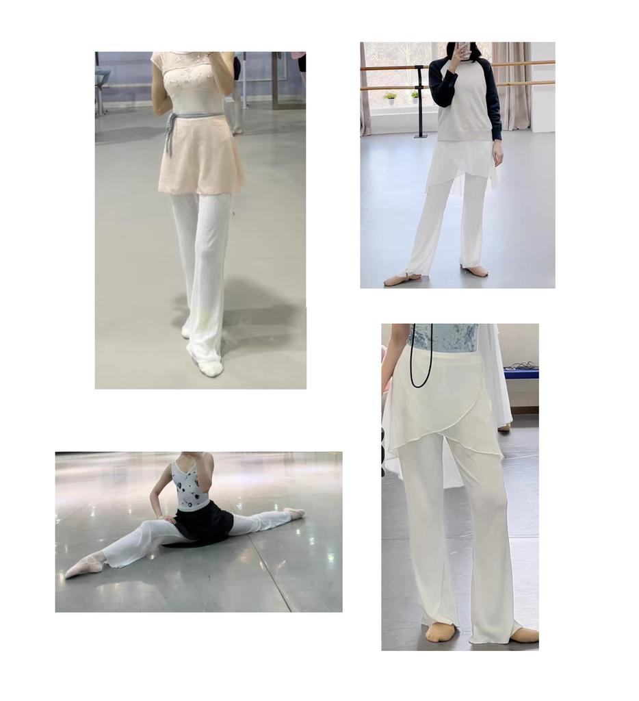 ProDance Colored for and Dance Size Pants/Spats/Ballet Trousers/Tights Ballet, Jazz, (P0014MA) (White, Thick, L)