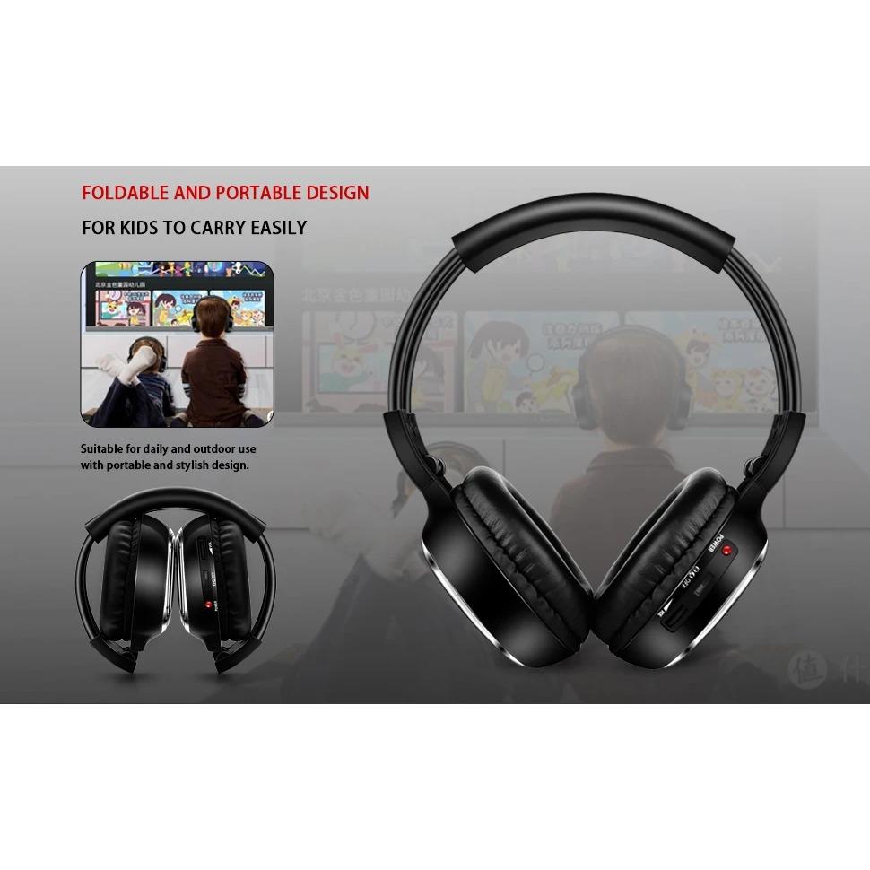 Infrarot Stereo Headset IR Kopfhörer Dach DVD oder Kopfstützen DVD Player Zwei Kanäle für Auto- und TV-Nutzung
