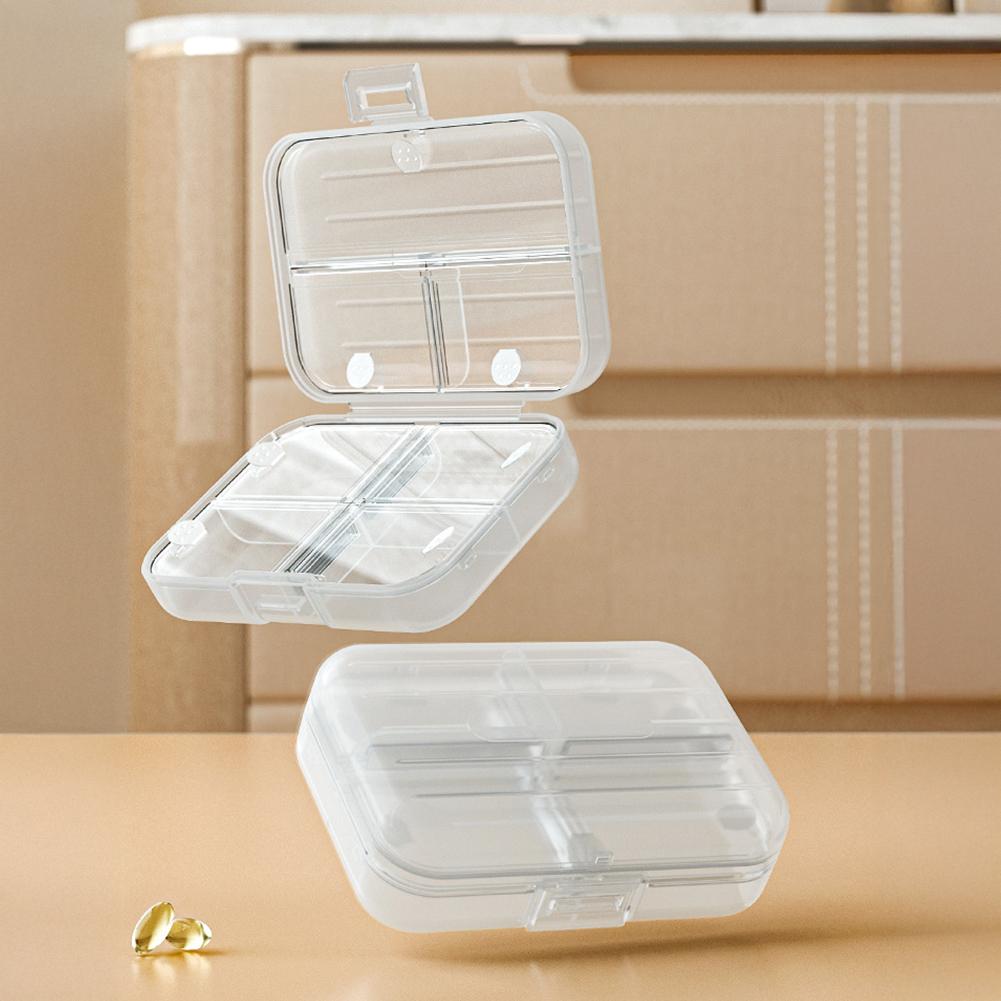 Kleine Pillenbox mit Fächern Tragbare Pillendose Auslaufsicher Medikamenten-Pillenspender Reise Ältere Tägliches Pillenmanagement