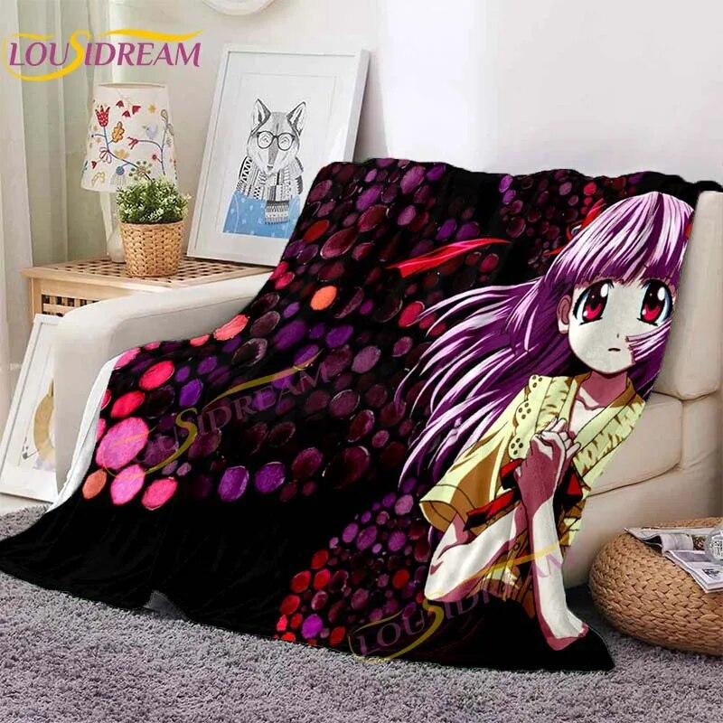 Anime Blanket Elfen Lied Blanket Cartoon Printed Blanket Cover Flannel Blanket Bed Sofa Living Room Blanket Home Decor Fans Gift