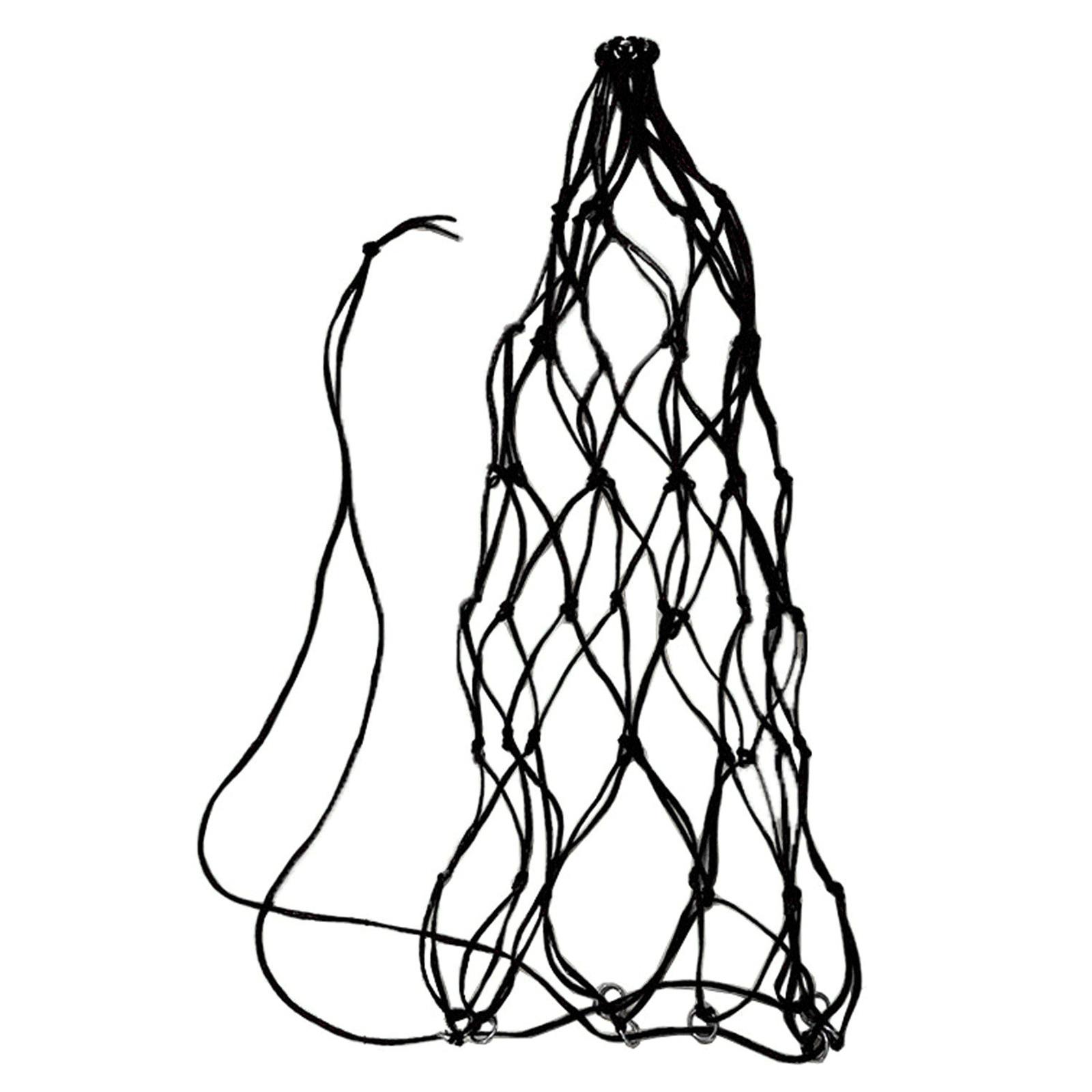 

Hay Net Slow Feed Hay Bag 36 Inch Hanging Hay Feeder for Horses Small Holes Feeding Net Hanging Travel Feeder for Stall чёрный