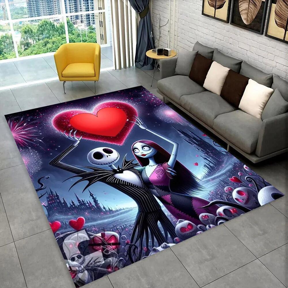 2025 New Christmas Cartoon The Nightmare Before Gift Carpet Rug for Bedroom Living Room Home Sofa Decoration,kid Decor Floor Mat