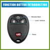 Car Replacement Key Fob Remote Control Shell Case KOBGT04A for Chevrolet HHR 2006-2011 4 Key Button Black Vehicle Components