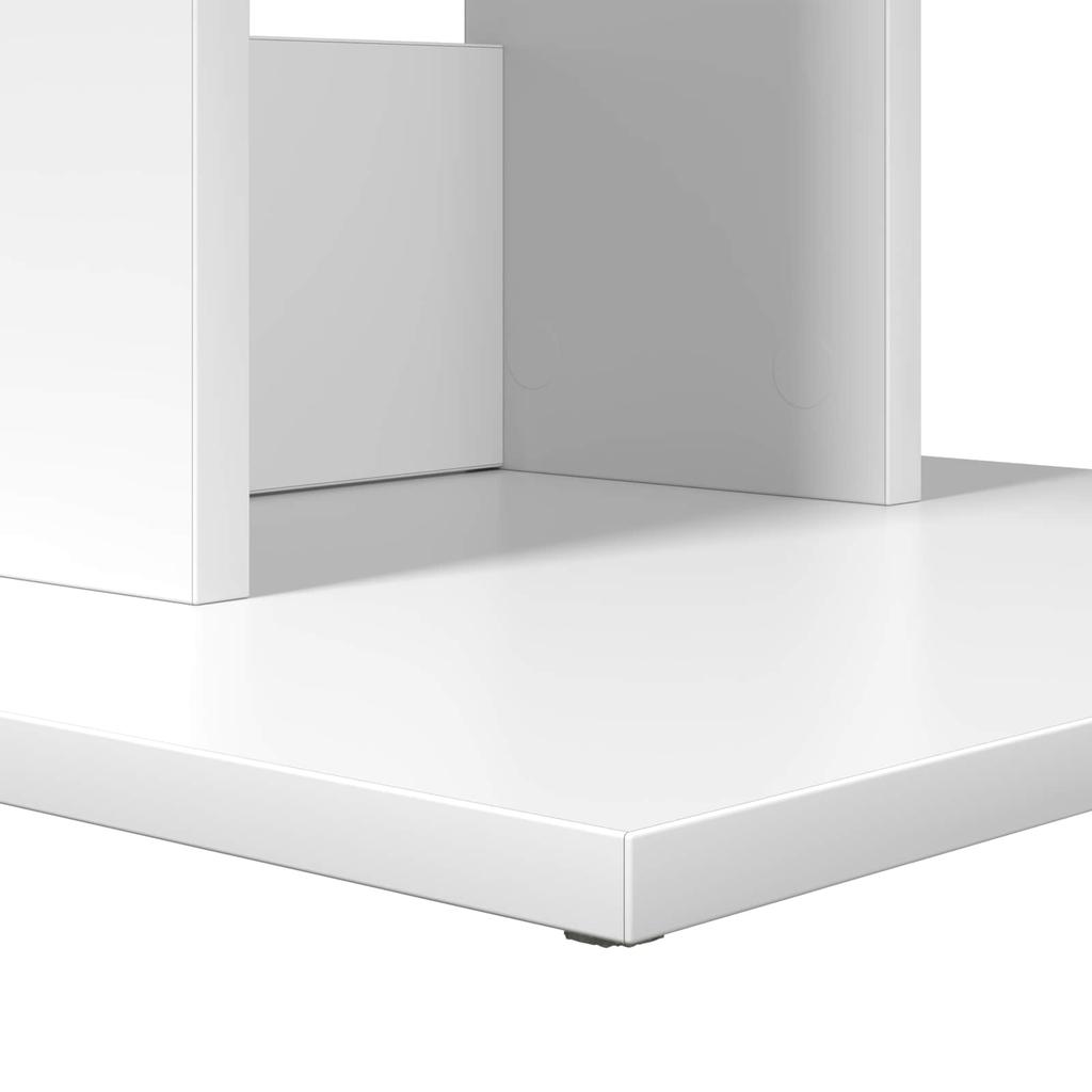 Side Table White 45 X 40 X 62.5 Cm Engineered Wood