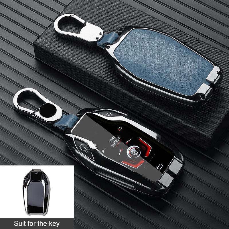 Zinc Alloy for BMW G30 G12 G11 G32 G31 5 7 Series I8 I15 G01 X3 X4 G02 G05 X5 G07 X7 LED Display Smart Remote Car Key Case Cover