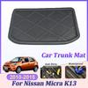 For Nissan Micra March K13 2010-2015 2012 EVA Car Rear Trunk Mat Anti-Slip Waterproof Protective Storage Pad Carpet Accessories