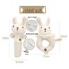 Mamibeby Organic Cotton Baby Toy Set: Cute Animal Hand Rattle & Squeaky Stick