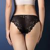 Sexy Frauen einfarbig Low Rise Spitze aushöhlen Slips Hip Lift Unterwäsche Höschen