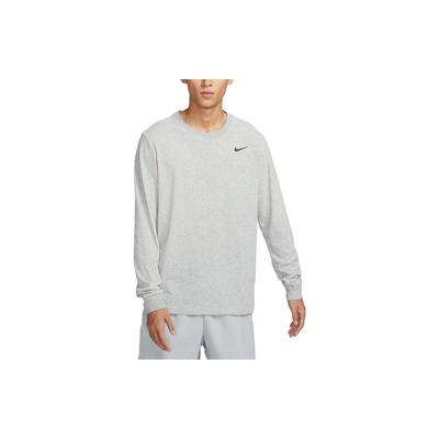 Solid Color Round Neck Quick-Dry Casual Long Sleeve T-Shirt Men Tops Dark-Grey BV7970-063