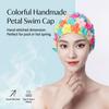 Women Diamond-Pattern Swim Cap Hand-made 3D Sewing for Hot Spring Swimming
