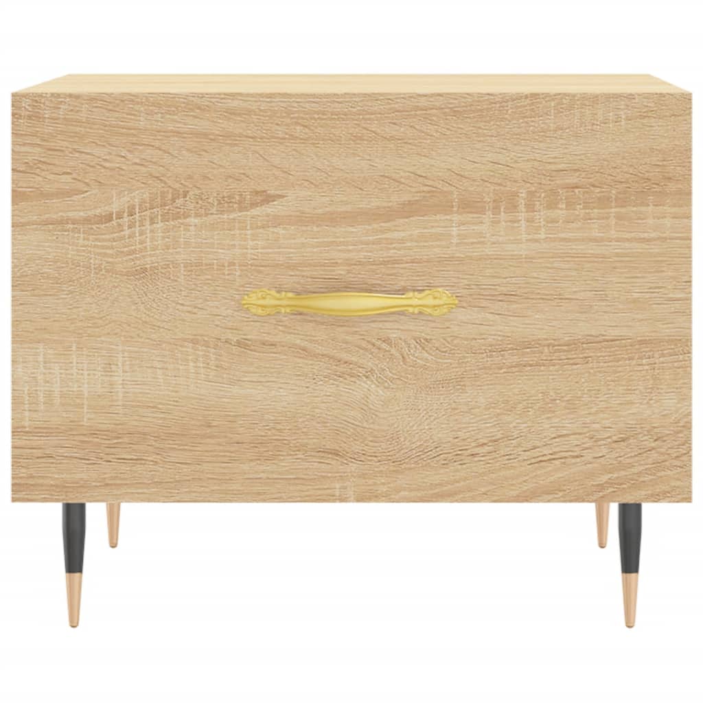  Coffee Tables, 2 Pcs, Sonoma Oak, 50x50x40 Cm