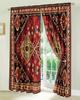 3D Printing Personalized Vintage Boho Semi-Shading Curtains for Living Room 2 Pieces Free Shipping Bedroom Black&Red Drapes
