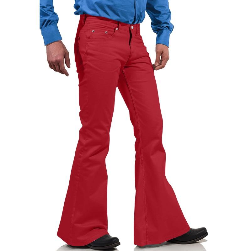 GMXIA Men's Fashion Casual Solid Color Print Pants & Capris