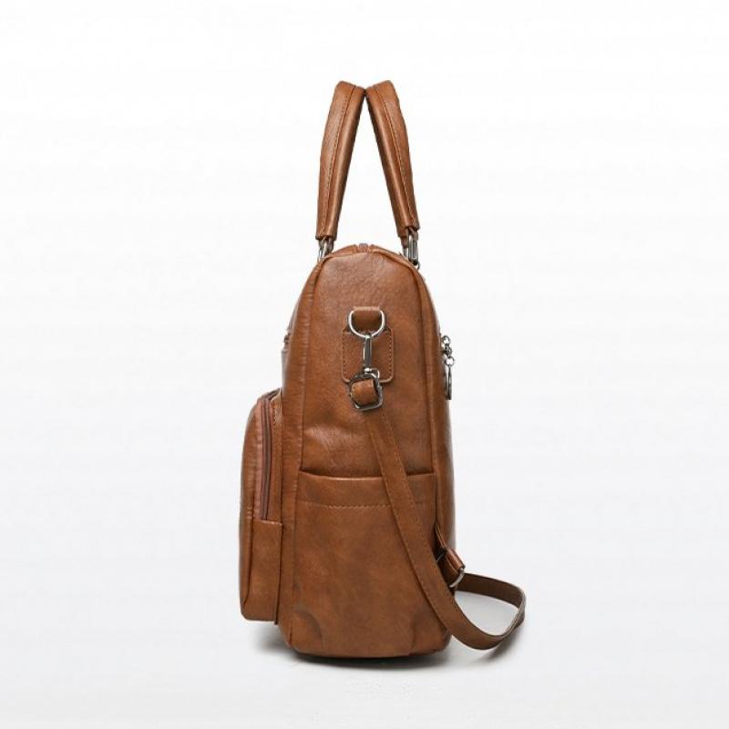 Damen Rucksack Handtasche Koreanischer Stil Multifunktional Umwandelbar Crossbody Handheld Rucksack Mit Goldfarbener Hardware Reise Tragetasche