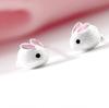 1Pair Alloy Sweet Silver Needle Stud Party Gift Little Rabbit Earrings Charming For Women Cute