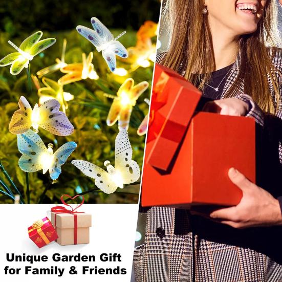 

Садовая лампа-бабочка на солнечной энергии. Уличное украшение. IP65. Водонепроницаемый. Автоматическая зарядка. Простота установки. Изменение цвета. Солнечная лампа-бабочка.