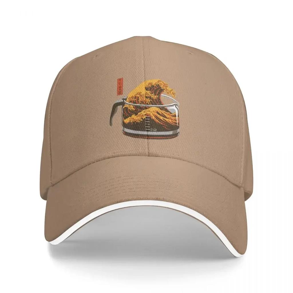 The Great Wave of Caffeine Baseball Cap Horse Hat Christmas Hat Caps Women Men's